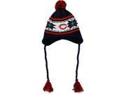Chicago Bears Striped Snowflake Peruvian Style Knit Cap