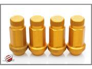 Password JDM Aluminum Lug Nuts Gold 16 Pack Extended Close End 12 x 1.5