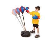 Deluxe Junior Jr. Stand Up Boxing Play Set Includes Round Punching Bag and Set of Soft Padded Boxing Gloves Perfect for All Kids