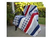 Nautical Stripes Quilted Throw