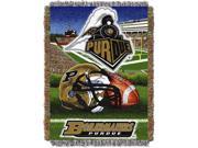 Purdue Boilermakers NCAA Woven Tapestry Throw Home Field Advantage 48x60