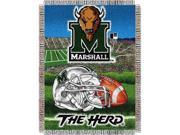 Marshall Thundering Herd NCAA Woven Tapestry Throw Home Field Advantage 48x60