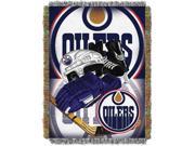 Edmonton Oilers NHL Woven Tapestry Throw Blanket Home Ice Advantage 48x60