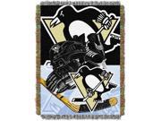 Pittsburgh Penguins NHL Woven Tapestry Throw Blanket Home Ice Advantage 48x60