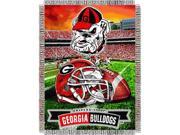 Georgia Bulldogs NCAA Woven Tapestry Throw Home Field Advantage 48x60