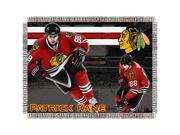 Patrick Kane 88 Chicago Blackhawks NHL Woven Tapestry Throw 48x60