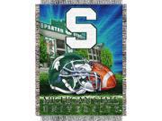 Michigan State Spartans NCAA Woven Tapestry Throw Home Field Advantage 48x60