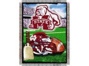 Mississippi State Bulldogs NCAA Woven Tapestry Throw Home Field Advantage 48x60