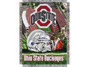 Ohio State Buckeyes NCAA Woven Tapestry Throw Home Field Advantage 48x60