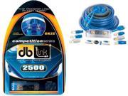 DB Link CK2Z 2 AWG Competition Series Amplifier Installation Kit Blue