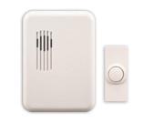 Modern White Finish Wireless Plug In Door Chime