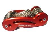 Fan-Key Aluminum Compact Key Organizer - Swiss Army Style - Up to 30 Keys! (Red) Fan-Key Aluminum Compact Key Organizer - Swiss Army Style - Up to 30 Keys! (Red)