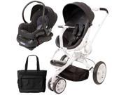 Quinny CV078BIK Moodd Stroller Travel system with diaper bag and car seat Black Irony