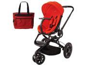 Quinny CV078BHR Moodd Stroller in Red Envy With a Diaper Bag