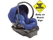 Maxi Cosi IC152BIV Mico AP Infant Car Seat w Baby on Board Sign Reliant Blue