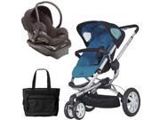 Quinny Buzz 3 Travel System in Blue Black with Diaper Bag