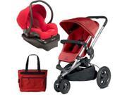 Quinny Buzz Xtra Travel System in Red with Diaper Bag