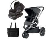 Quinny Buzz Xtra Travel System in Black with Diaper Bag