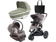 Quinny Buzz Xtra Travel System and Bassinet in Grey with Diaper Bag