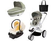 Quinny CV078BFV Moodd Stroller Travel System and Dreami Bassinet in Natural Bright with Diaper Bag