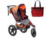 BOB ST1022 Revolution SE Single Stroller with Diaper Bag Orange