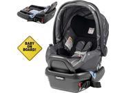 Peg Perego Primo Viaggio 4 35 Car Seat w Extra Base and Baby on Board Sign Portraits Grey Special Edition