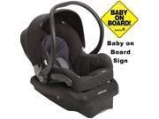 Maxi Cosi Mico Infant Car Seat w Baby on Board Sign Total Black