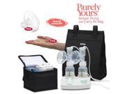 Ameda 17077KIT2 Purely Yours Breast Pump Combo 2 with Carry All Bag Free ComfortGel Soothing Breastpads and Areola Stimulator