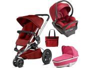 Quinny Buzz Xtra MAX Travel System with Bassinet and Bag Red and Pink