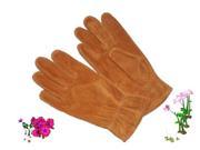G F Women s Washable Suede Pigskin Leather Garden Gloves 3 Pair Pack Brown.