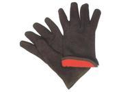 G F Brown Jersey gloves with Red Fleece Lined Winter Gloves Large Sold By Dozen.
