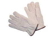 G F Premium Split Cowhide Leather Gloves Straight Thumb 3 Pair Pack.