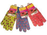 G F Soft Jersey Kids Gloves 3 Pairs Green Red Blue per Pack Kids Size.
