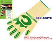 G F 13 in. Long Cuff Oven Gloves Made of Nomex with Heat Stand Upto 480F 2 Gloves Value Pack.
