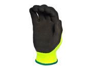 G F 1516L 1 Premium High Visibility All Purpose MicroFoam Double Texure Coating Safety Work Garden Gloves for Men and Women Large