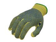 G and F 1670M Cut Resistant 100 Percent Kevlar Gloves with PVC Dots on Both Sides Yellow Medium 1 Pair