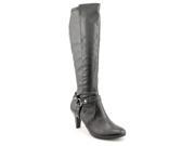 Karen Scott Henson Womens Size 5.5 Black Faux Leather Fashion Knee High Boots
