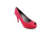 Stuart Weitzman Sierra Womens Size 7.5 Pink Peep Toe Suede Platforms Heels Shoes