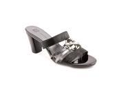 Anne Klein AK Orian Womens Size 8 Black Open Toe Leather Dress Sandals Shoes