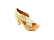 Gentle Souls Sun Dae Womens Size 9.5 Gold Leather Platforms Sandals Shoes UK 7.5