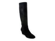 Marc Fisher Verifies Womens Size 8.5 Black Suede Fashion Knee High Boots