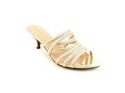 Tahari Tinka Women US 8 Gold Slides Sandal