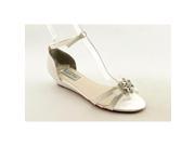 Touch Ups Tillie Womens Size 5 White Fabric Wedge Sandals Shoes