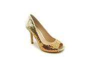 Enzo Angiolini Maiven Women US 9 Gold Peep Toe Heels