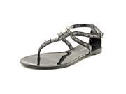 Steve Madden Jely Bely Womens Size 8 Black Thongs Sandals Shoes