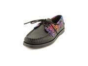 Sebago Spinnaker Womens Size 7.5 Black Boat Moc Leather Boat Shoes UK 5 EU 38