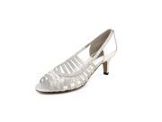 Easy Street Sparkle Women US 10 Silver Peep Toe Heels