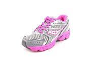 Saucony Cohesion 6 LTT Youth Girls Size 3 Gray Leather Running Shoes UK 2.5