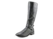 Karen Scott Paige Womens Size 6 Black Faux Leather Fashion Knee High Boots