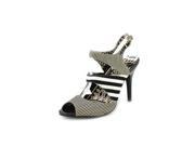 Jessica Simpson Philomena Womens Size 8.5 Black Fabric Slingbacks Heels Shoes